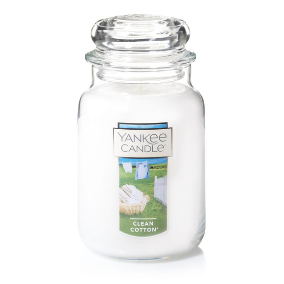 CLEAN COTTON Original Large Jar Candle by Yankee Candle