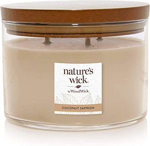 COCONUT SAFFRON 3-wick Large Jar Candle from WoodWick's Nature's Wick Collection