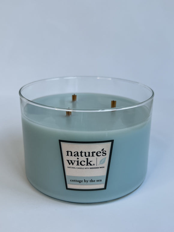 COTTAGE BY THE SEA 3-Wick Candle from WoodWick's Nature's Wick Collection