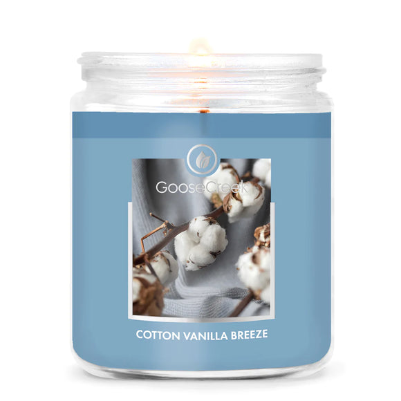 COTTON VANILLA BREEZE Small Jar Candle by Goose Creek Candle Company