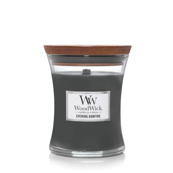 EVENING BONFIRE Medium Hourglass Jar Candle by Woodwick