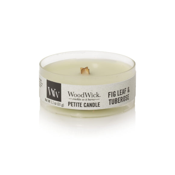 FIG LEAF & TUBEROSE 1.1 oz Petite Jar Candle by Woodwick