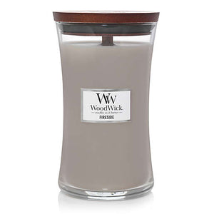 FIRESIDE Large Hourglass Jar Candle by WoodWick Candle Company