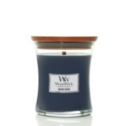 INDIGO SUEDE Medium Hourglass Jar Candle by Woodwick Candle Company