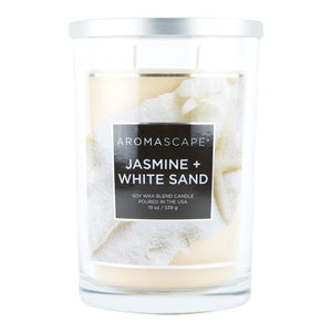 JASMINE + WHITE SANDS Large Jar Candle from Chesapeake Bay's Aromascape Collection