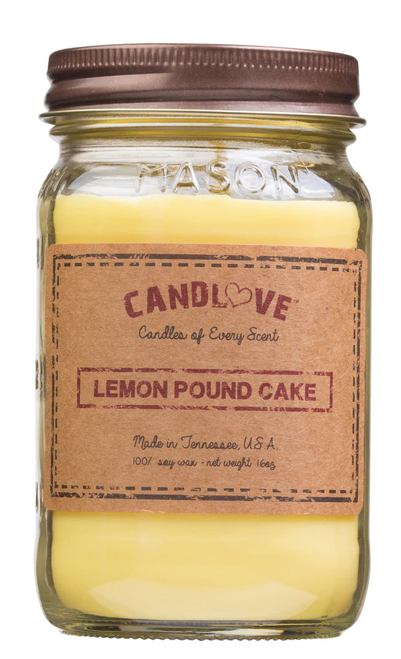 LEMON POUND CAKE 16 oz (reusable) Large Jar Candle