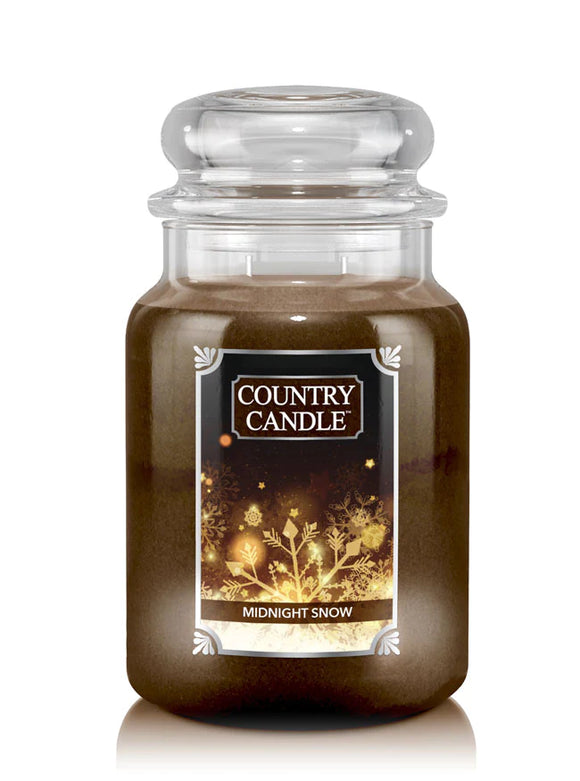 MIDNIGHT SNOW Large Jar Candle from Kringle Candle Company's Country Candle Collection