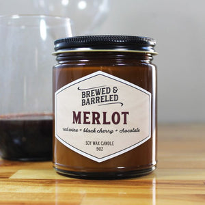 MERLOT 9 oz Small Amber Jar Candle