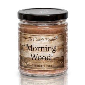 MORNING WOOD (Cedarwood Vanilla) Small Mason Jar Candle by The Candle Daddy