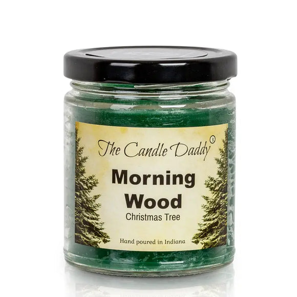 MORNING WOOD (Christmas Tree) 6 oz Small Mason Jar Candle by The Candle Daddy