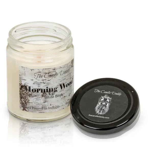 WHITE WOOD (white birch) 6 oz Small Mason Jar Candle