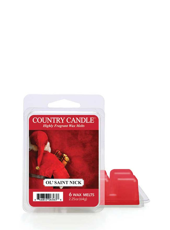 OL' SAINT NICK 6-Piece Wax Melts from Kringle Candle Company's Country Candle Collection