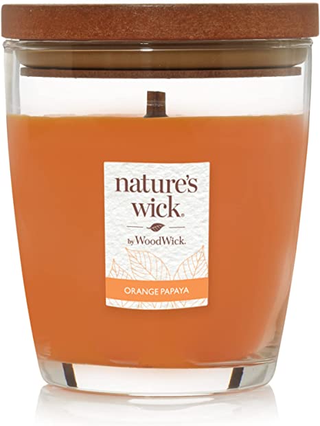 ORANGE PAPAYA Medium Jar Candle from WoodWick's Nature's Wick Collection