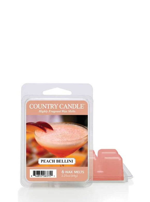 PEACH BELLINI 6-Piece Wax Melts from Kringle Candle Company's Country Candle Collection