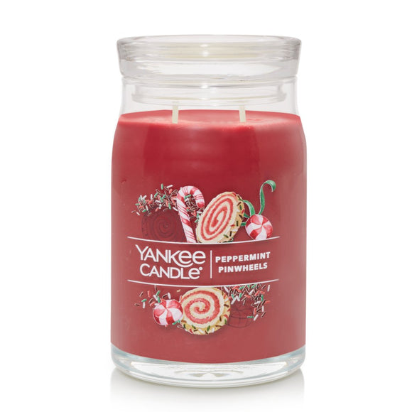 PEPPERMINT PINWHEEL Signature Large Jar Candle by Yankee Candle