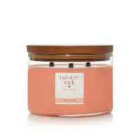 PINK CORAL 3-wick Large Jar Candle from WoodWick's Nature's Wick Collection