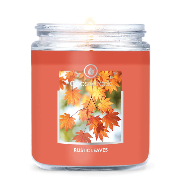 RUSTIC LEAVES Small Jar Candle by Goose Creek Candle Company