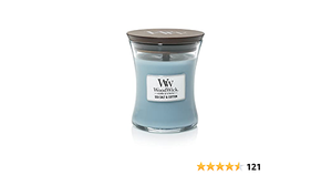 SEA SALT & COTTON Medium Hourglass Jar Candle by WoodWick