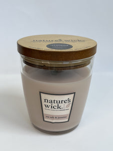 SEA SALT & JASMINE Medium Jar Candle from Woodwick's Nature's Wick Collection