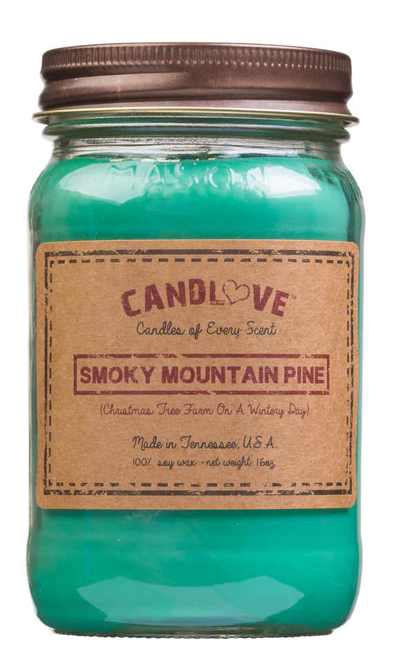 SMOKY MOUNTAIN PINE 16 oz (reusable) Large Jar Candle