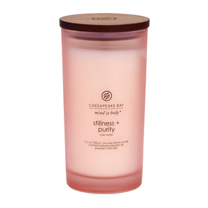 STILLNESS + PURITY (Rose Water) Large Jar Candle from Chesapeake Bay's Mind & Body Collection