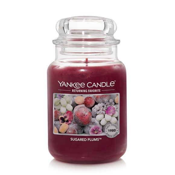 SUGARED PLUMS Original Large Jar Candle by Yankee Candle ***RETURNING FAVORITE***