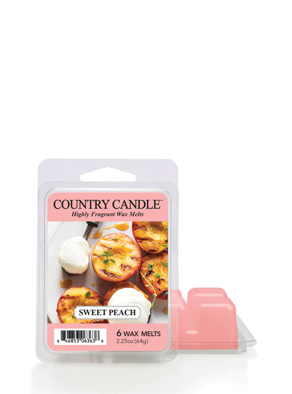 SWEET PEACH 6-Piece Wax Melts from Kringle Candle Company's Country Candle Collection