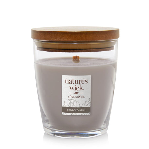 TOBACCO BARK Medium Jar Candle from WoodWick's Nature's Wick Collection