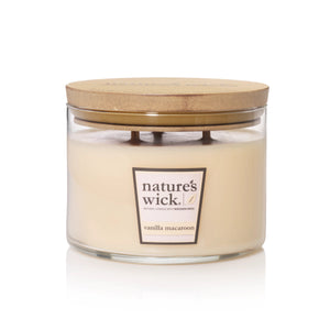 VANILLA MACARON 3-Wick Large Jar Candle from Woodwick's Nature's Wick Collection