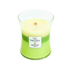 LEMONGRASS & LILY BERGAMOT & BASIL WILLOW Medium Hourglass Jar Candle from WoodWick's Trilogy Collection