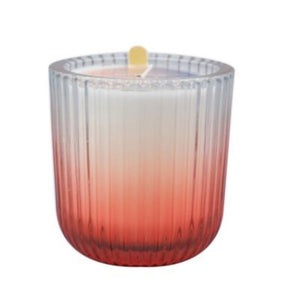 WARM AMBER Fluted Glass Candle Votive by O & O from Olivia & Oliver